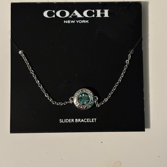 COACH SILVER SLIDER BRACELET NWT - Picture 1 of 6